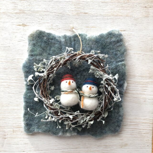 【カッコ様専用】雪だるまのリース