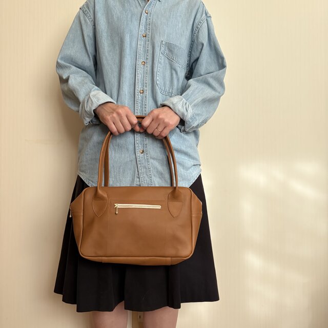 秋のぬくもり。本革 ミニボストンバッグ／オーク｜ナチュラルなぬくもりと育てる楽しみ