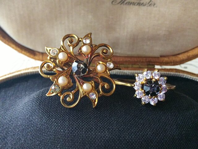 英国製　真鍮ブローチ　アンティーク（17） 英国アンティーク 20世紀初頭 9ctゴールド 天然ルビー