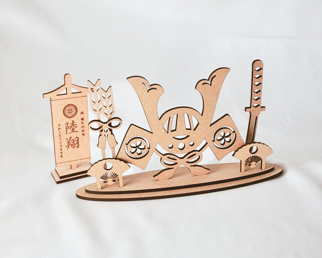 木製 端午の節句 五月人形 兜 こどもの日 出産祝い 初節句 | iichi