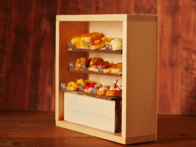 木の箱ミニチュアナチュラルパン屋さんインテリア | iichi 日々の