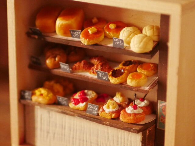 ミニチュア家具　ミニチュアパン屋さんAセット Amazon.co.jp: ミニチュアパン パン屋さん作ってみました : おもちゃ