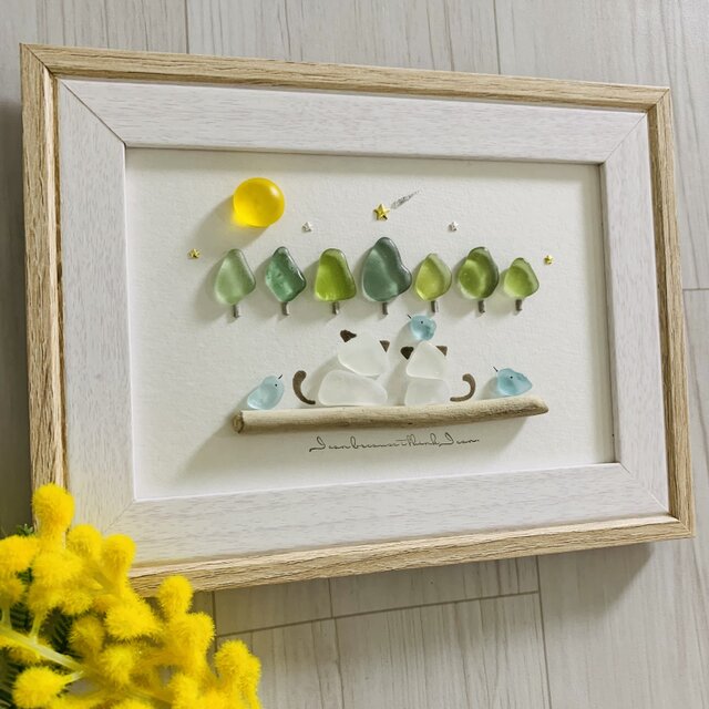 ガラス封入絵（自然植物使用） ガラス封入絵（自然植物使用）