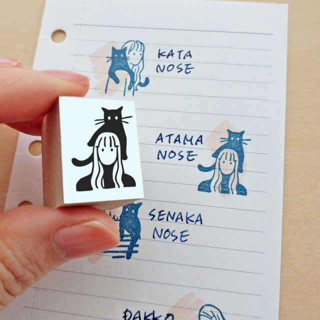 頭乗り猫ハンコ