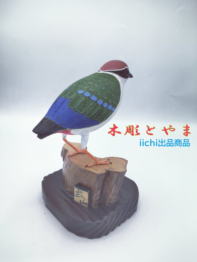 ヤイロチョウ【木彫バードカービング】 | iichi 日々の暮らしを