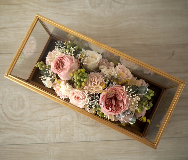 上品なアンティークピンクのアレンジメント -Iron gold (L)- | iichi