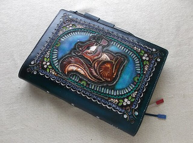 ほぼ日手帳カズン対応　A5サイズ手帳カバー　レザー刻印＆拭き染め ほぼ日手帳カズン対応 A5サイズ手帳カバー レザー 刻印＆拭き