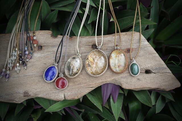 静寂の結晶 ガーデンクォーツ マクラメネックレス 1850 | iichi 日々の