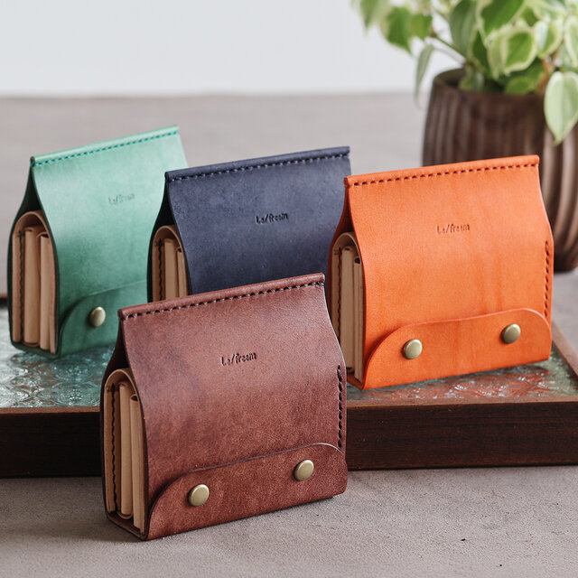 【ケロリン】ミドルウォレットver2　財布　二つ折り　ハンドメイド　本革 79c52d019f94d32121adc1efd6f83a