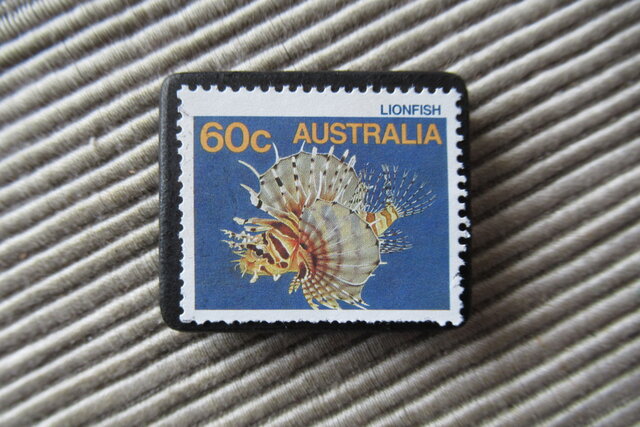 アップサイクル オーストラリア 切手ブローチ 10291 | iichi 日々の