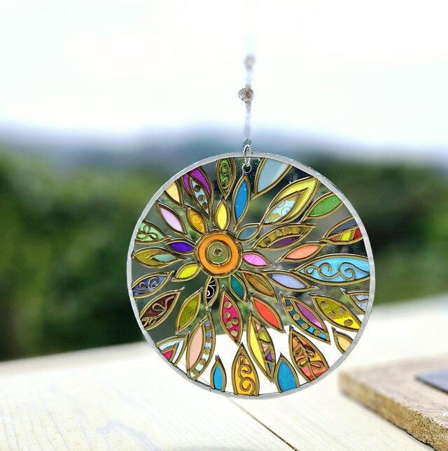 新作『日出ル』グラスアートオーナメントサンキャッチャー | iichi