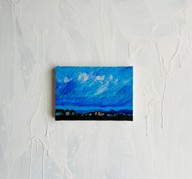 16×23㎝「夜明け前」油彩・原画・サムホールサイズ 16×23㎝「夜明け前」油彩・原画・サムホールサイズ | iichi 日々