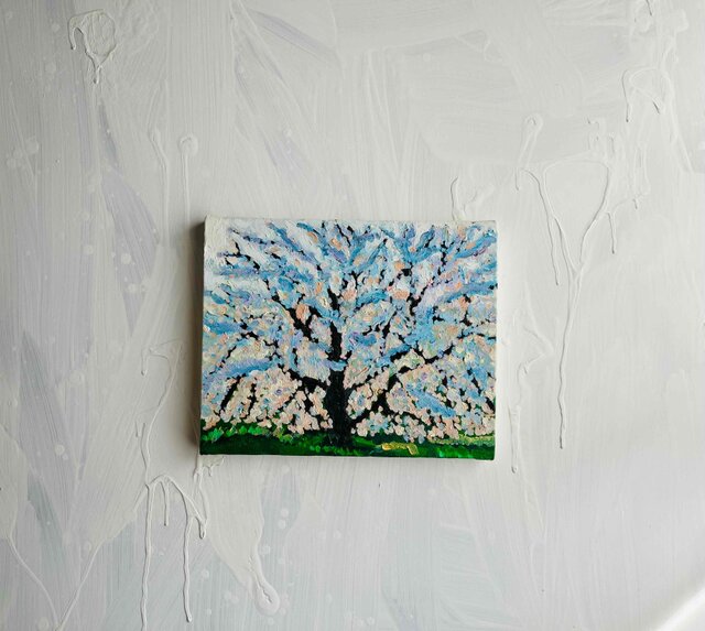 22×27㎝「朝の桜3」油彩・原画・F3 22×27㎝「朝の桜3」油彩・原画・F3 | iichi 日々の暮らしを