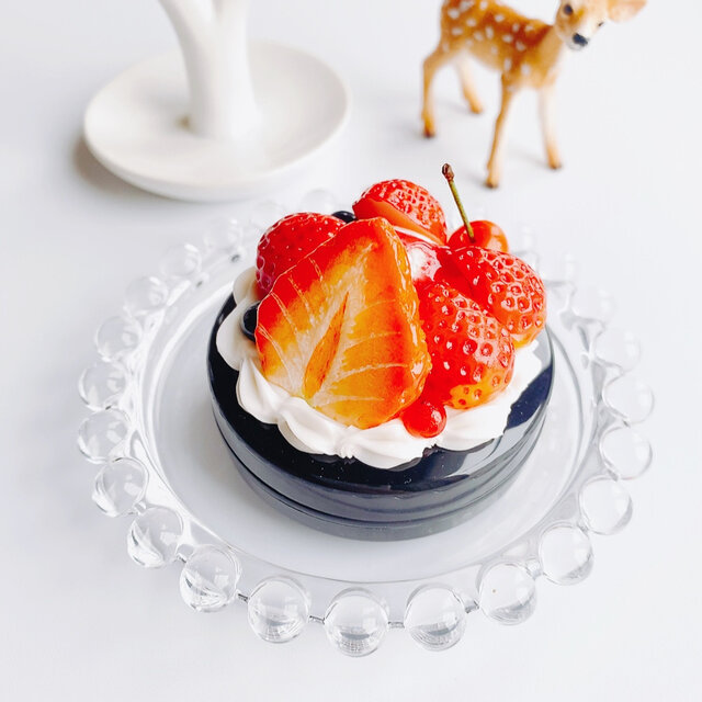 苺サンデーの朱肉 strawberry スイーツデコ フェイクスイーツ 苺サンデーの朱肉 strawberry スイーツデコ フェイクスイーツ