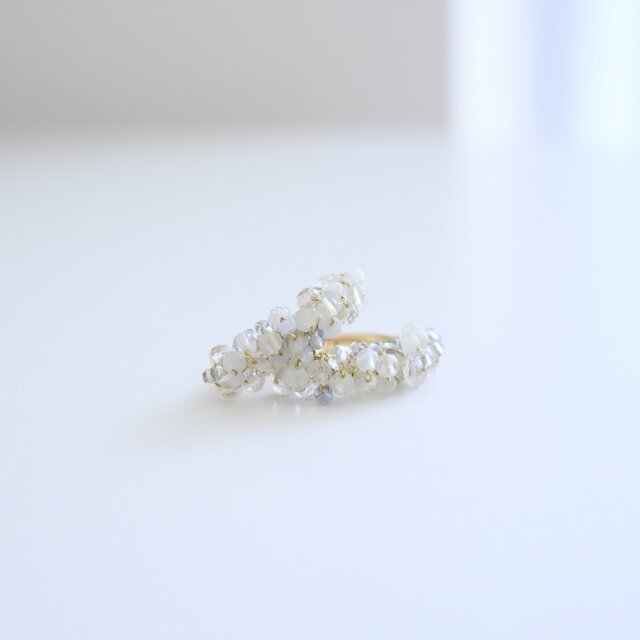 Half moon pierce , clear blue