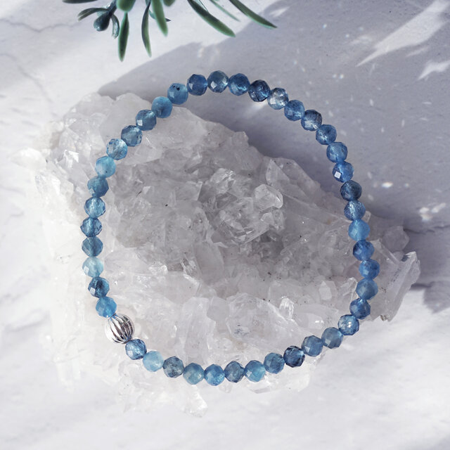 【高品質美品】【卒業案件】【濃いブルー】アクアマリンブレスレット アクアマリン ブレスレット 8.5mm 16.5~17.5cm S~L サイズ 3