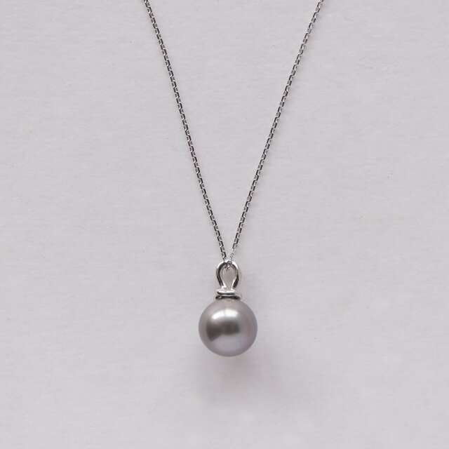 Knot タヒチパール黒蝶真珠のシルバー製ペンダントネックレス | iichi