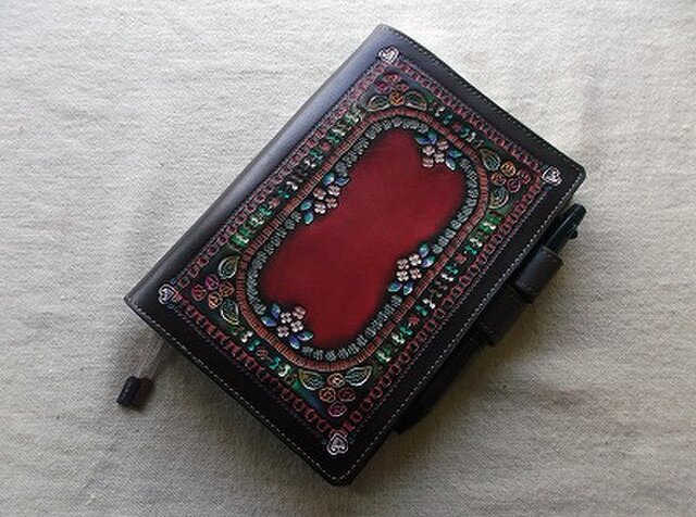 ほぼ日手帳カバー仕様　B6サイズ手帳カバー 刻印、拭き染め 牛革 ほぼ日手帳仕様 B6サイズレザー手帳カバー 刻印＆拭き染め | iichi