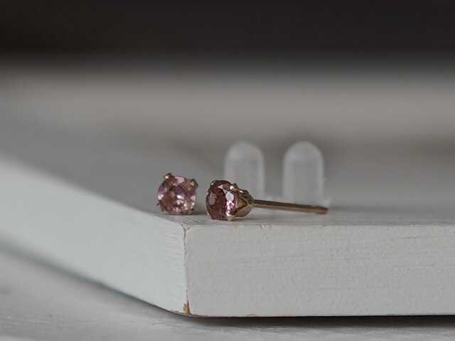 専用✳︎タンザナイトとマラヤガーネット　14kgf　天然石ピアス/イヤリング Tanzanite*タンザナイト14kgfラインピアス（イヤリング） ピアス
