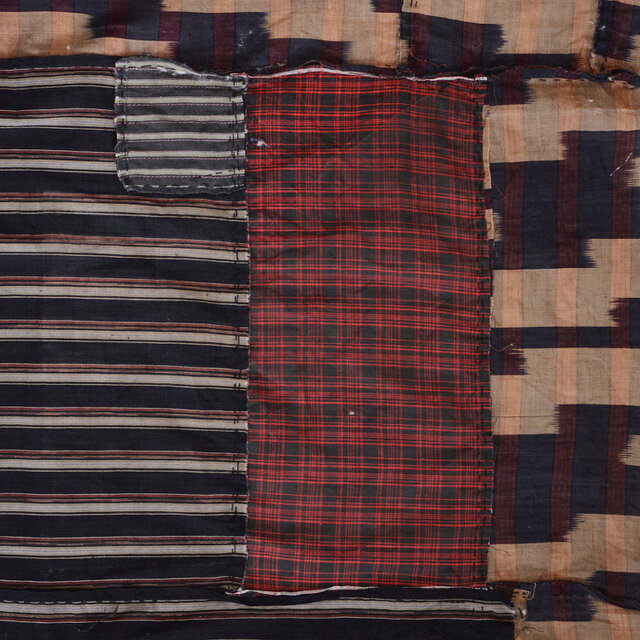 襤褸 古布 木綿つぎはぎ布団皮リメイク素材生地ジャパンヴィンテージ大正昭和レトロ 襤褸 古布 木綿 つぎはぎ 布団皮 リメイク素材 生地 ジャパン