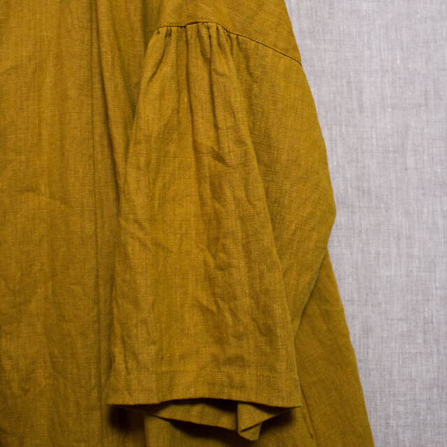 リネン羽織ものワンピース 狐色（きつねいろ） | iichi 日々の暮らしを