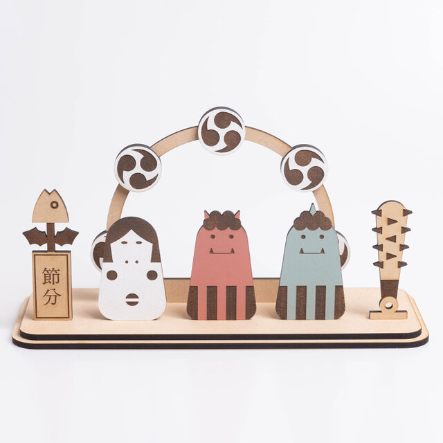 【節分飾り】鬼　おかめ　節分いわし　金棒