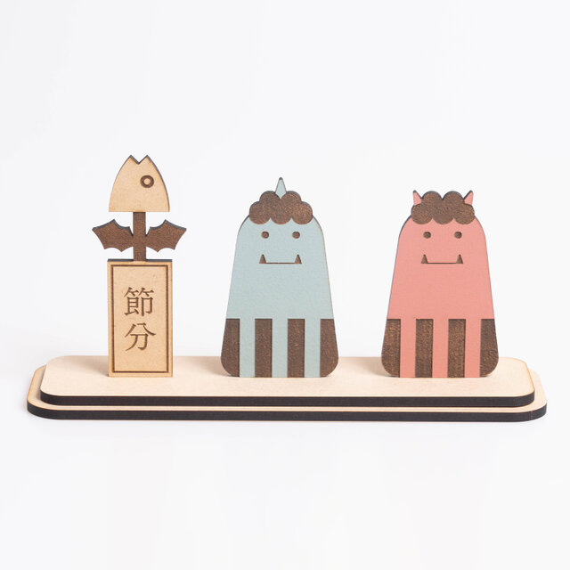 【節分飾り】赤鬼　青鬼　節分いわし