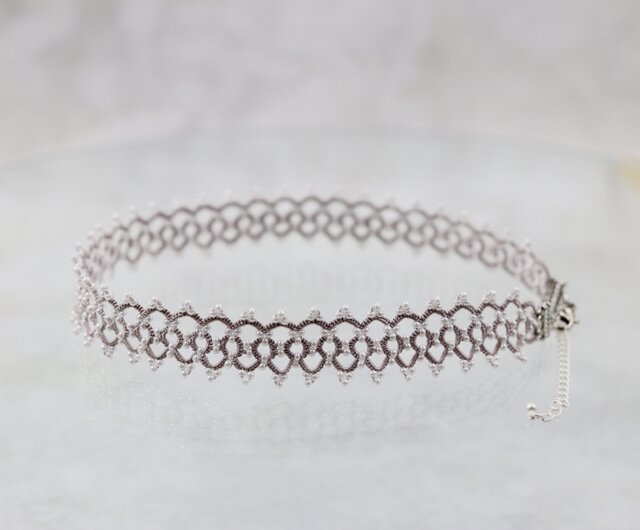 タティングレースのチョーカー〜グレー〜 | iichi 日々の暮らしを