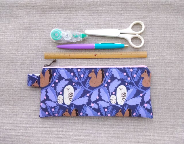 専用ページ✿2点森のふくろう リス柄ボックスポーチ　kippis生地使用　北欧 it-6784cc8a96718-1200.jpg