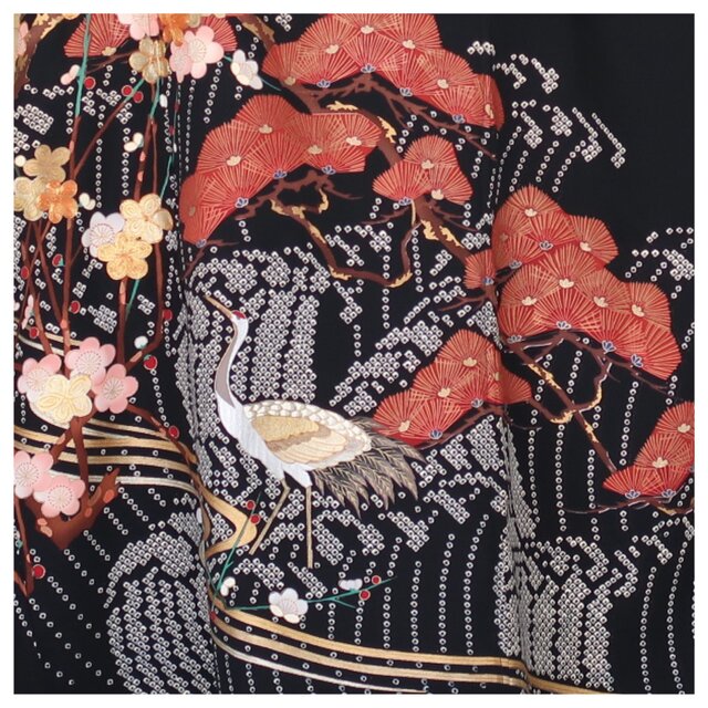 黒留のワンピース/Lサイズ〜 ゆったり目 kimono 着物リメイク | iichi