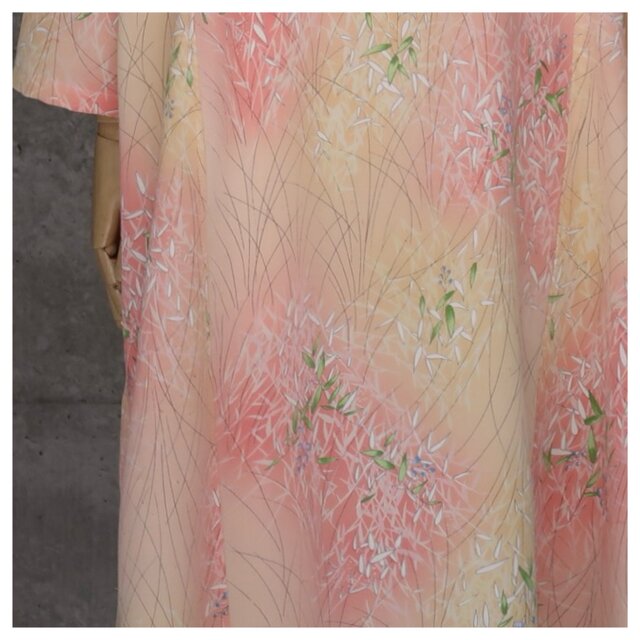 着物リメイク 桜色のワンピース ゆったり目 L〜 フリーサイズ | iichi