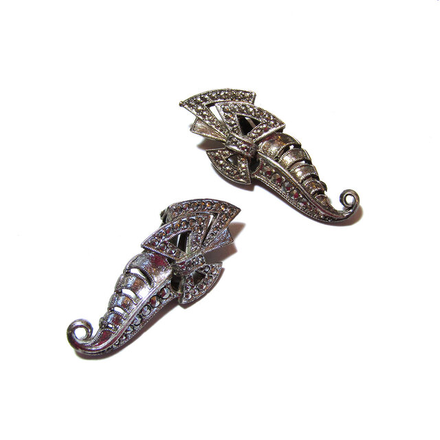 Vintage England Malkajit & Silver 925 Design Earrings