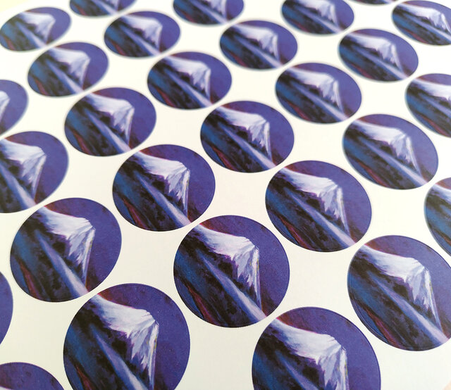 夜の富士山 丸シール48枚 | iichi 日々の暮らしを心地よくする