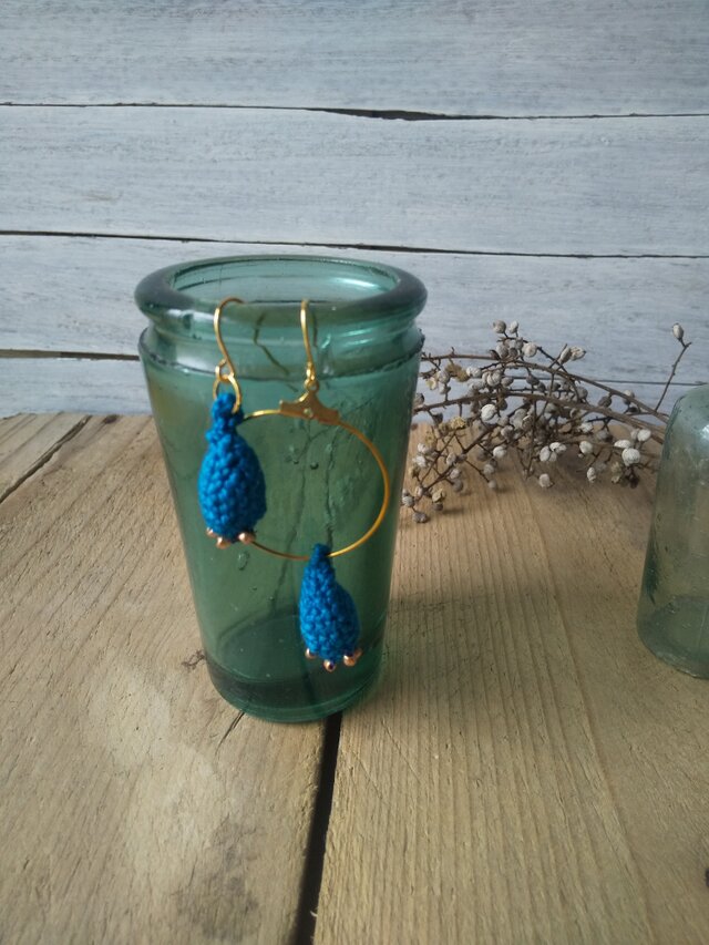 しずくフープピアス