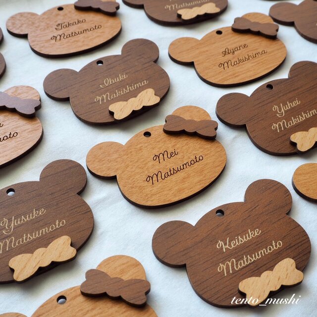 こども席札　くま　wedding