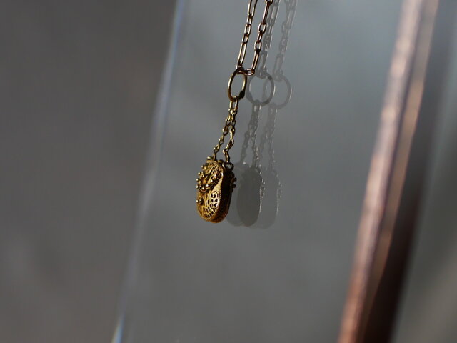 フィリグリー　K18　チャーム フランスアンティーク　アンティークジュエリー FN-13】 フィリグリー K18 チャーム ネックレス フランス