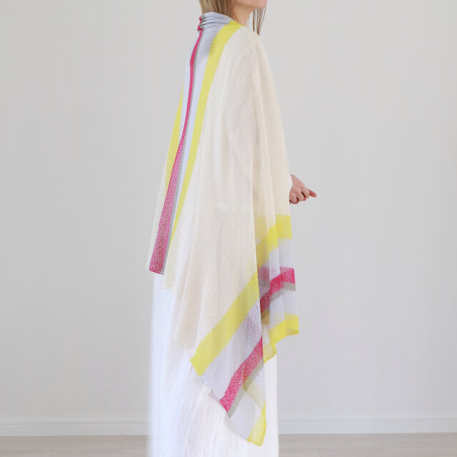 ◆リングパーツをプレゼント◆Media[メディア] ベーシック・ストール / マルチカラー（ベージュ系1）