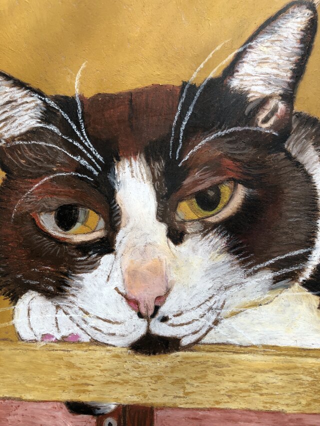 猫イラスト「ウメ11」原画 | iichi 日々の暮らしを心地よくする