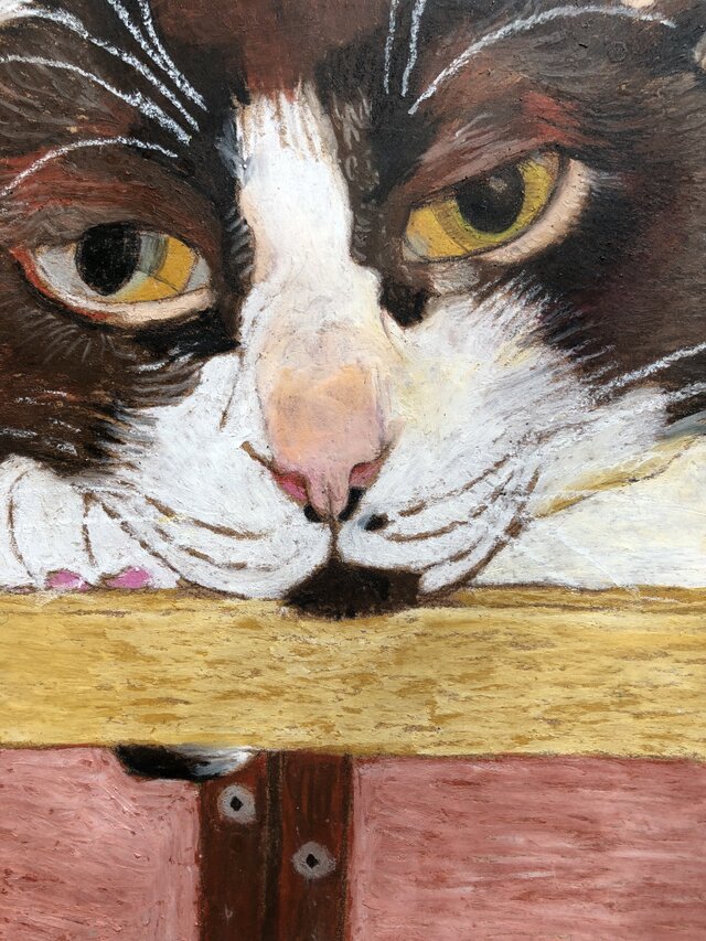 猫イラスト「ウメ11」原画 | iichi 日々の暮らしを心地よくする