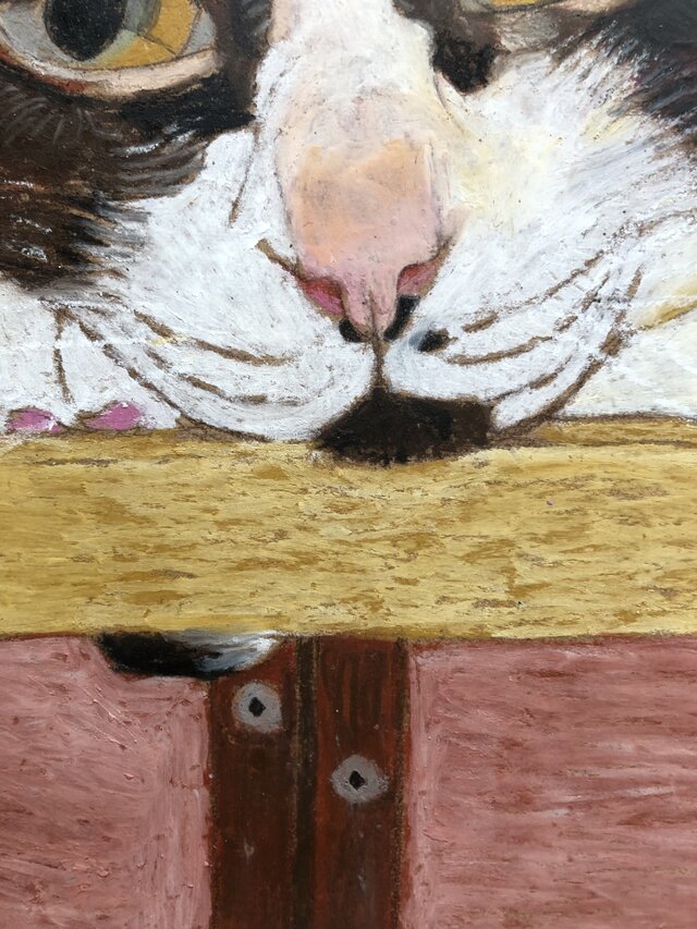 猫イラスト「ウメ11」原画 | iichi 日々の暮らしを心地よくする