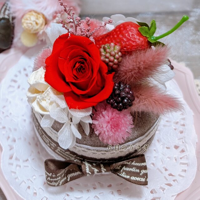 バレンタインケーキアレンジメント