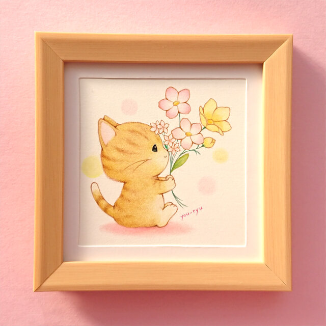 原画作品 猫ちゃん「for you…」