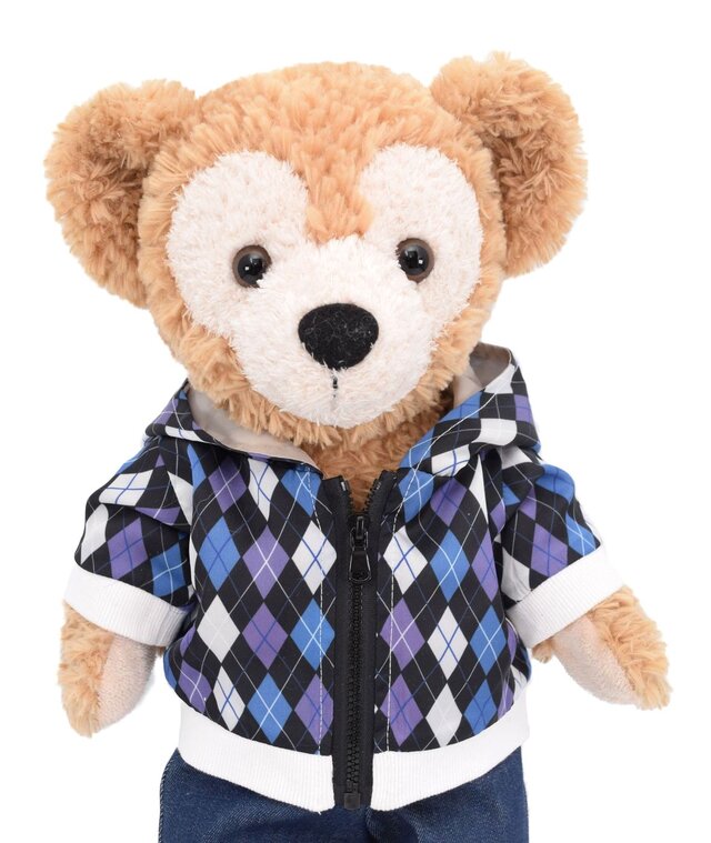 ダッフィー 服 着せ替え コスチューム 単品コーデ用 アーガイル ジップアップパーカー Sサイズ用 送料無料