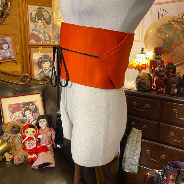 名古屋帯 着物 サッシュベルト 飾り帯 リメイク 和洋折衷 LL〜4L
