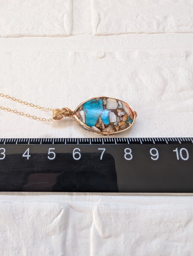 ナバホ族 オイスターコッパーターコイズ ペンダントALFRED MARTINEZ