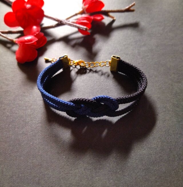 【和風】抱き淡路結びのブレスレット（色オーダー可）【着物】【浴衣】【袴】【中華風】【チャイナ】