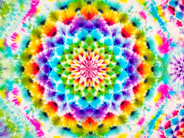 タイダイタペストリー86x96 タイダイ染め タペストリー 曼荼羅 