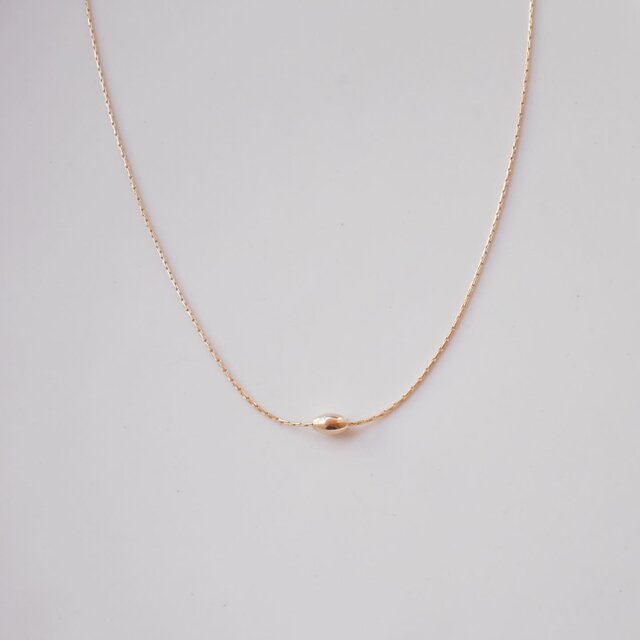 月  一粒 シンプル ゴールドネックレス 上品 華奢