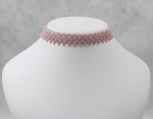 タティングレースのチョーカー〜くすみピンク〜 | iichi 日々の暮らし