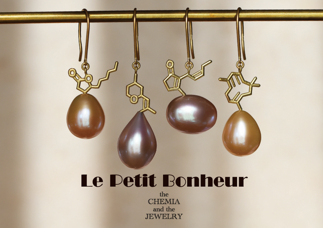 k18YG 金木犀の香り 化学式®ピアス -Osmanthus Scent Earrings